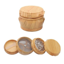 Premium Wood Handmade Herb Grinder 63 MM 4 Layers Tobacco Grinder with Sharp Teeth